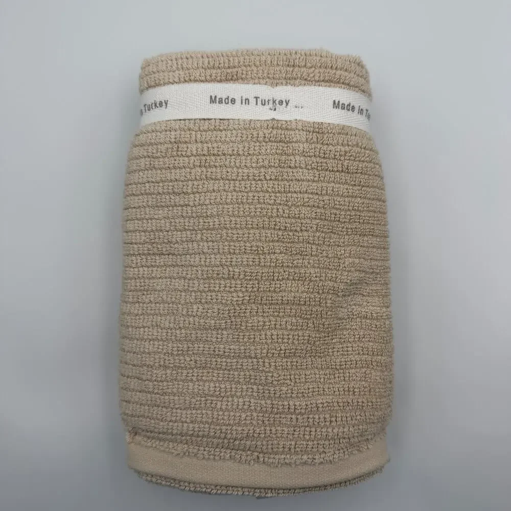Brooks Brothers Premium Turkish Cotton Hand Towels Set of 2 Tan Beige NWT